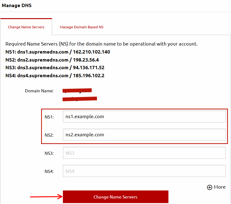How to Change Domain Nameservers for HostBuddy Registered Domains